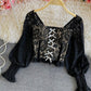 Tops long sleeve lace tops   S23