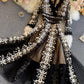 Black v neck lace dress A line party dress   S117