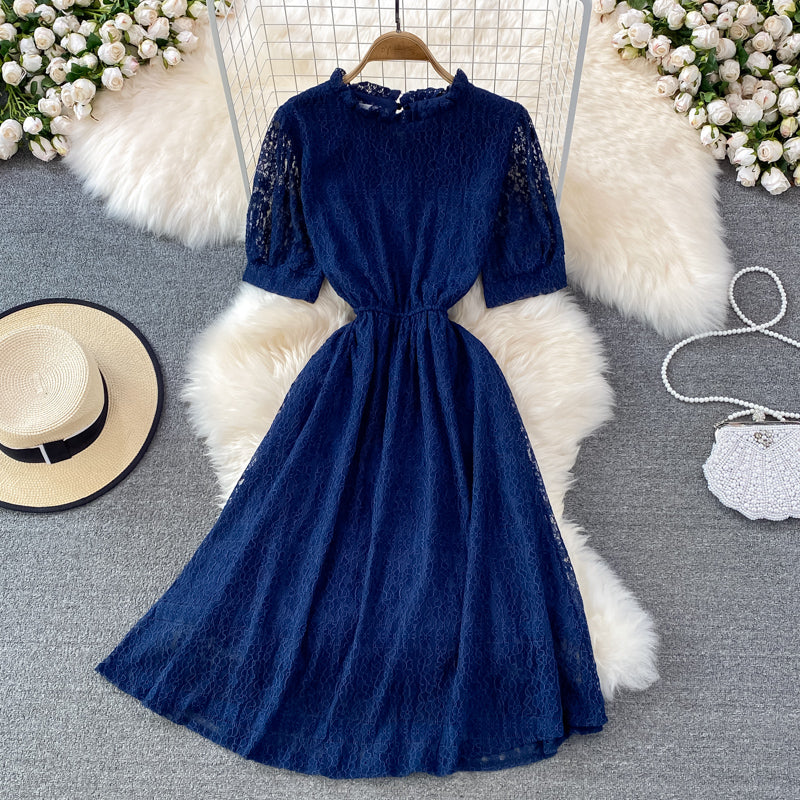 Cute lace short dress A line fashion dress      S534