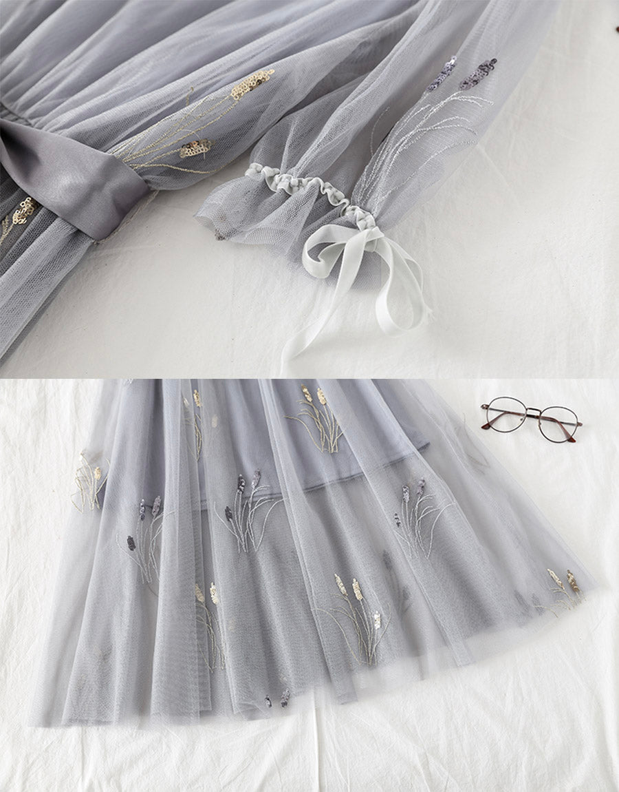 A line tulle dress with sequins fashion girl summer dress  S60