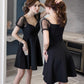 Black short dress fashion dress    S126