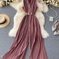 Stylish v-neck sleeveless jumpsuit    S100