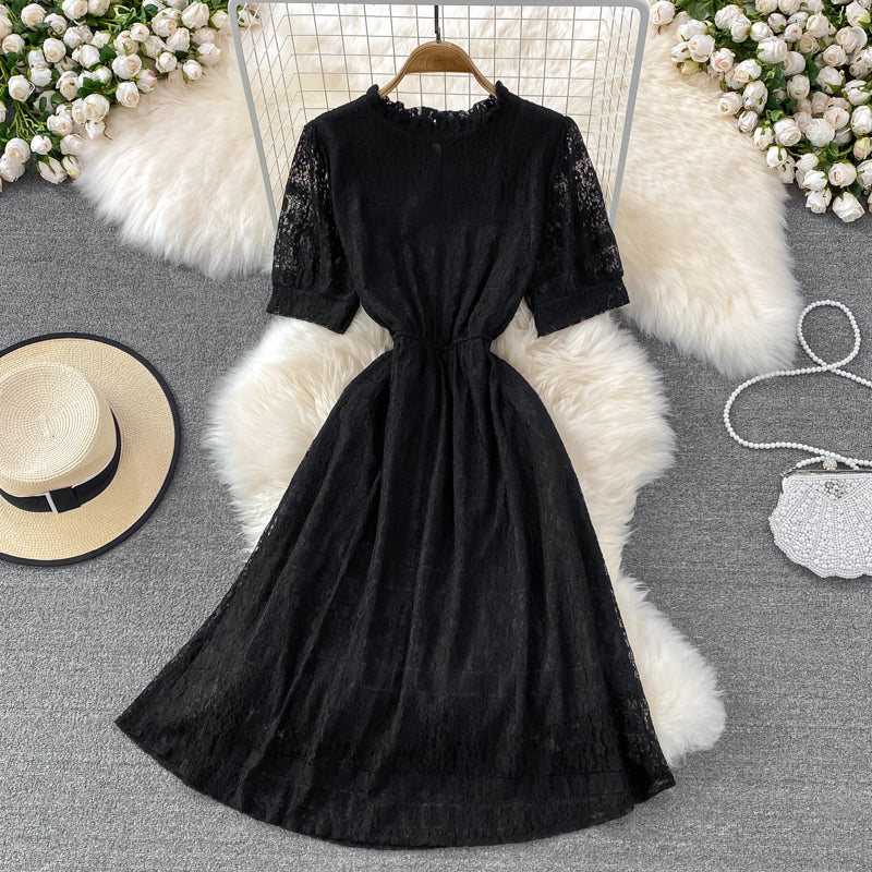 Cute lace short dress A line fashion dress      S534