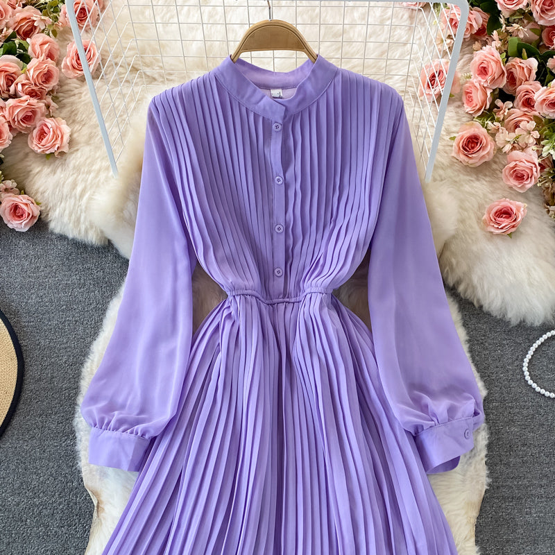 Cute A line long sleeve dress fashion girl dress       S169