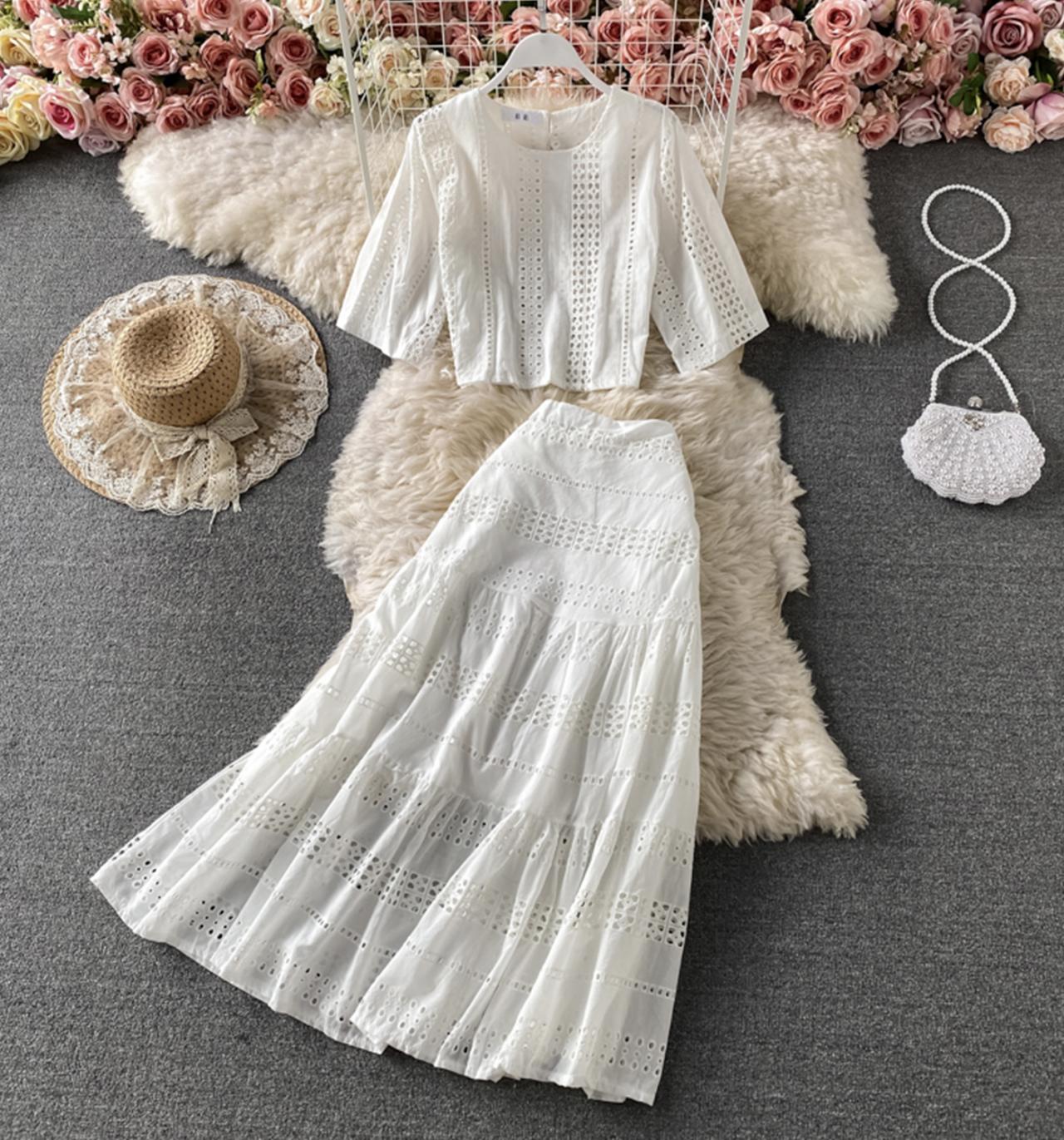 Cute A line two pieces dress fashion dress    S08