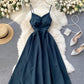 Stylish v neck lace up dress A line party dress     S99