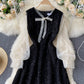 A line sequins long sleeve dress   S73