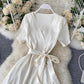 Simple v neck short dress fashion dress  S28