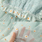 Cute A line daisy flower dress girl summer dress    S79