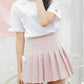 Cute side bow pleated skirt    S49