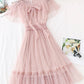 Cute tulle sequins short dress summer dress    S65