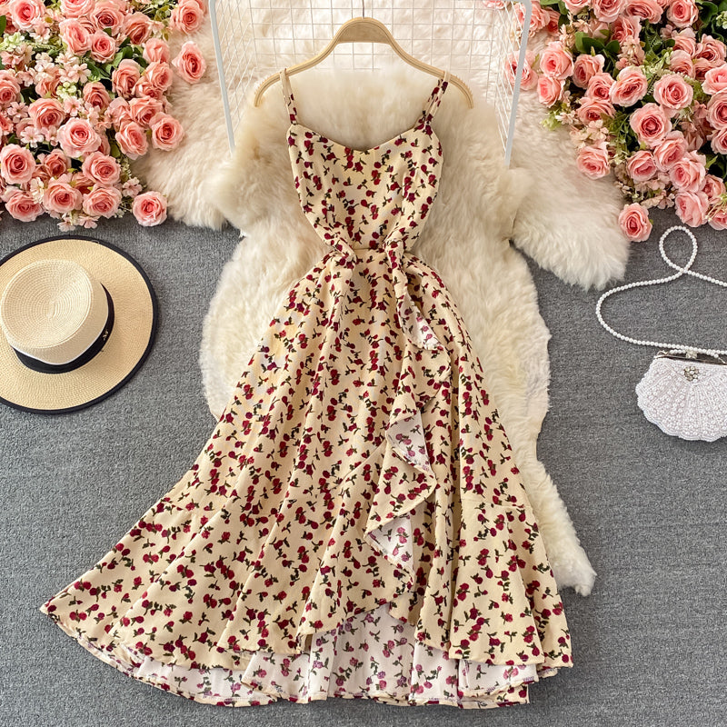 Cute A line flora short dress fashion dress   S06