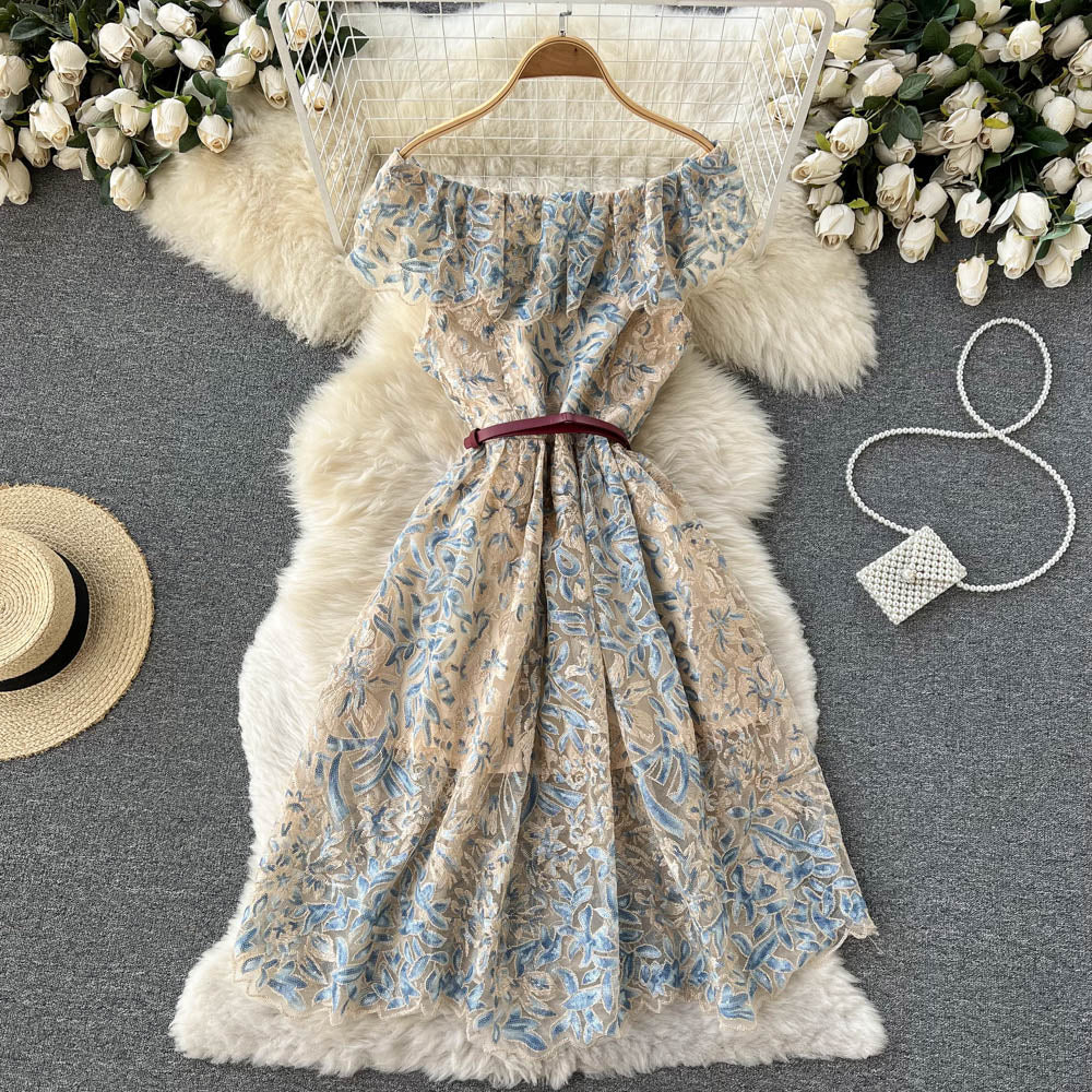 Korean Woman Dress Chic Elegant Robe Vestidos Women Clothes    S554