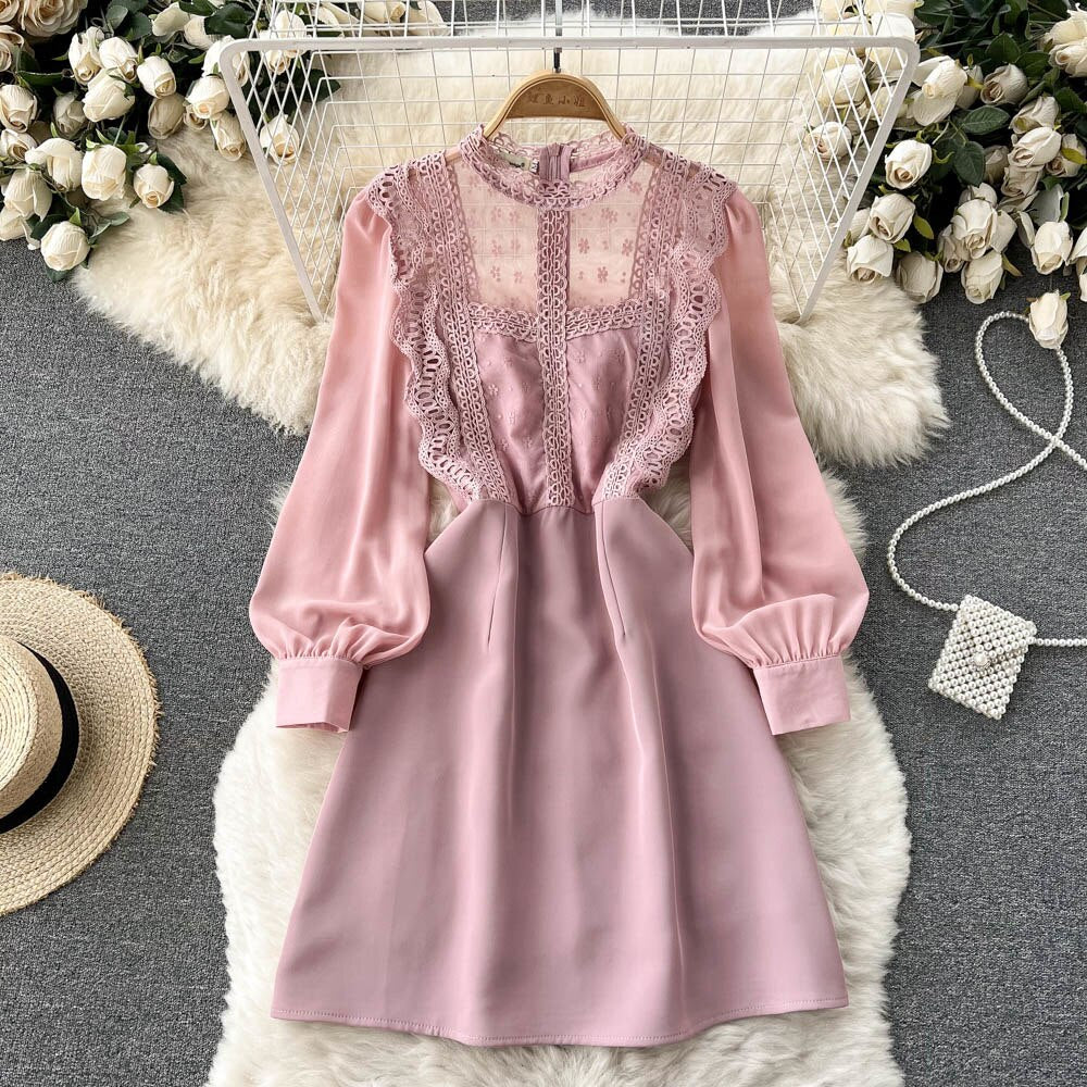 Elegant Spring Autumn Dress    S576