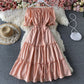 Off Shoulder Dress Boho   S544