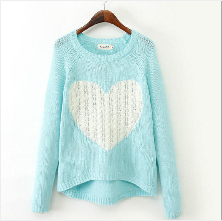 Cute sweetheart girl sweater,long sleeve sweater    S586